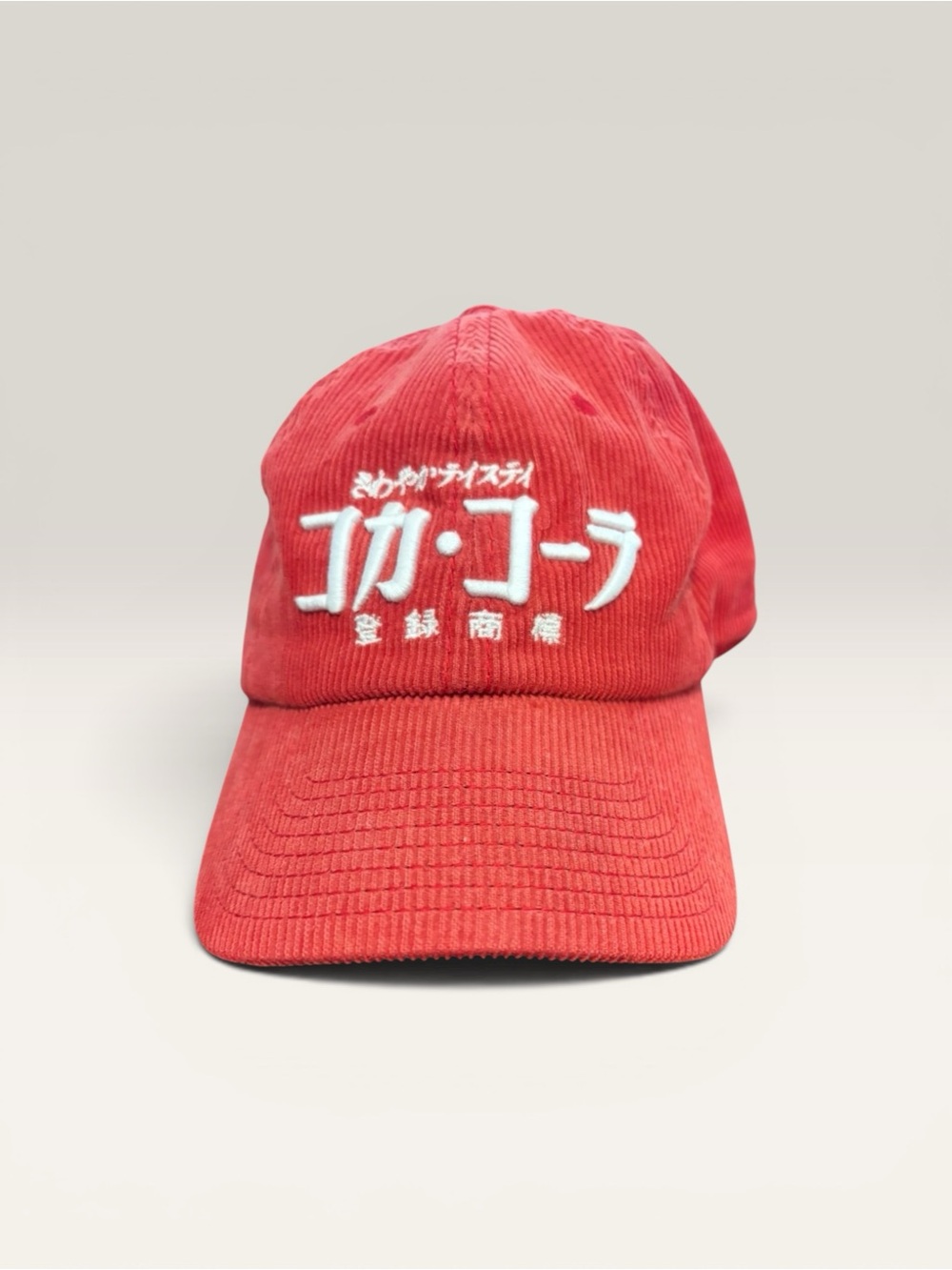 Coca Cola  Baseball Cap with White Embroidered Japanese Script